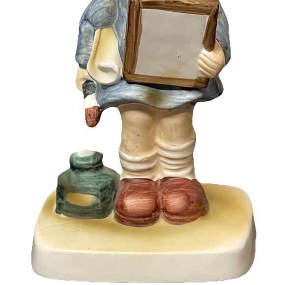 Vintage Hummel Style Boy Figurine with Clipboard Book Inkwell Artist Scholar 6” - Picture 3 of 8
